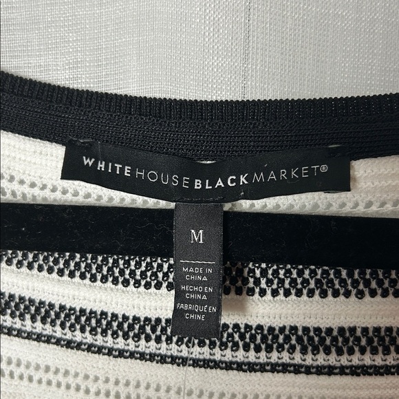 WHBM, top ,flutter sleeves, semi sheer,eyelets,pointelle, ecru,medium NWT, - Picture 4 of 10